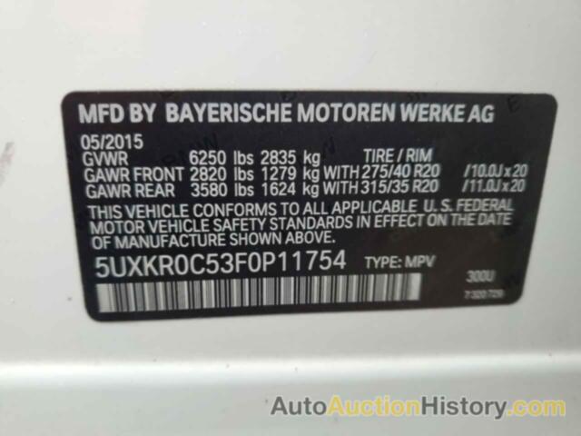 BMW X5 XDRIVE35I, 5UXKR0C53F0P11754