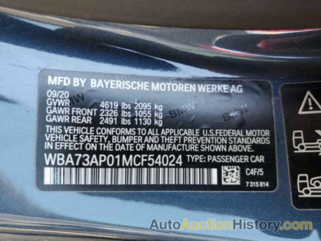 BMW 4 SERIES, WBA73AP01MCF54024