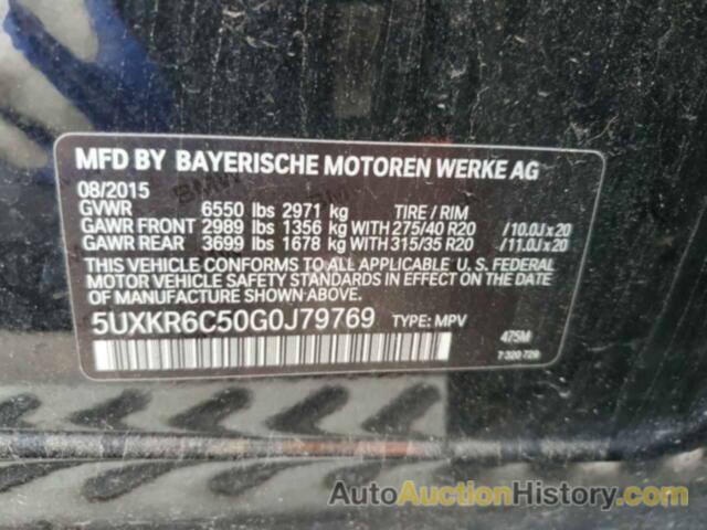 BMW X5 XDRIVE50I, 5UXKR6C50G0J79769