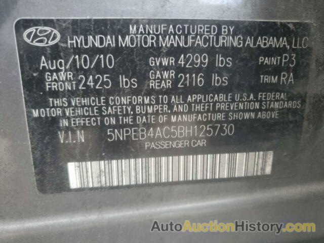 HYUNDAI SONATA GLS, 5NPEB4AC5BH125730