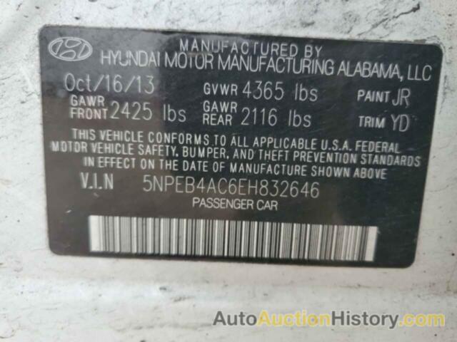 HYUNDAI SONATA GLS, 5NPEB4AC6EH832646