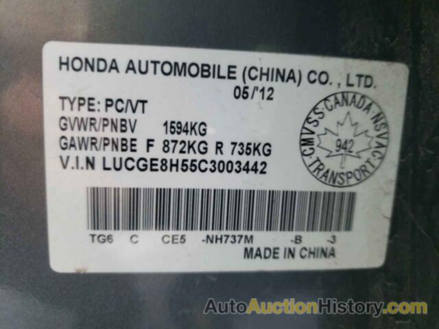 HONDA FIT LX, LUCGE8H55C3003442