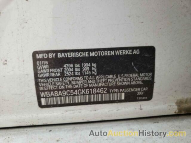 BMW 3 SERIES I, WBA8A9C54GK618462