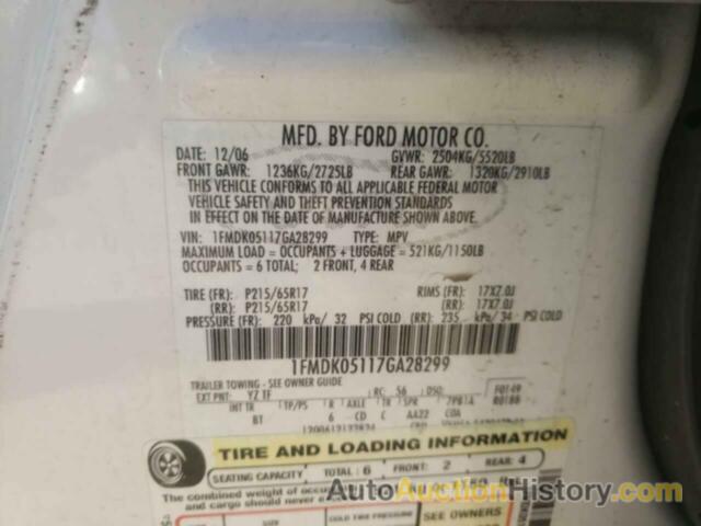 FORD FREESTYLE SEL, 1FMDK05117GA28299