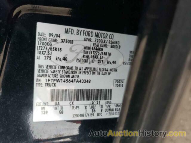 FORD F-150 SUPERCREW, 1FTPW14564FA43348