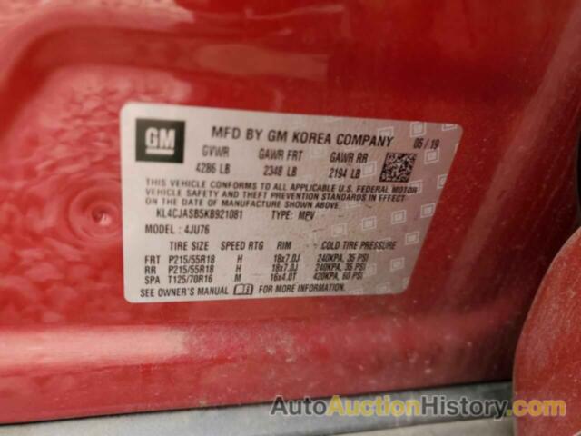 BUICK ENCORE PREFERRED, KL4CJASB5KB921081