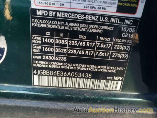 MERCEDES-BENZ M-CLASS 350, 4JGBB86E36A053438
