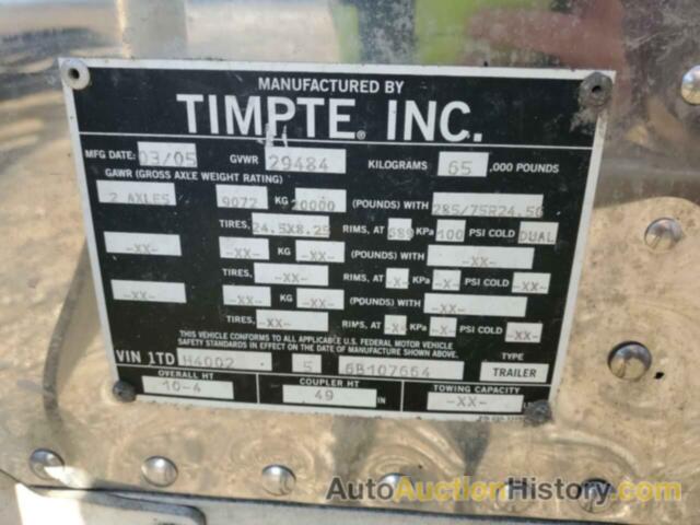 TIMP TRAILER, 1TDH400256B107664