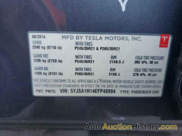 TESLA MODEL S, 5YJSA1H14EFP48994