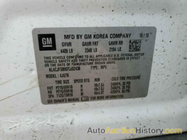 BUICK ENCORE CONVENIENCE, KL4CJFSB9GB552438