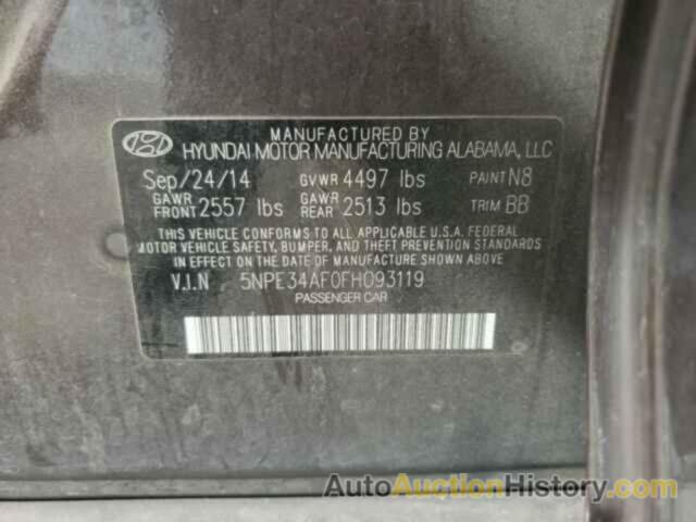 HYUNDAI SONATA SPORT, 5NPE34AF0FH093119