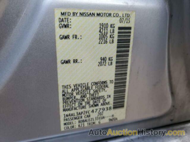 NISSAN ALTIMA 2.5, 1N4AL3AP2FC477938