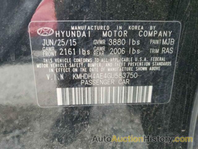 HYUNDAI ELANTRA SE, KMHDH4AE4GU583750