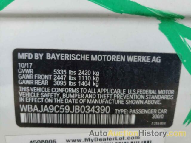 BMW 5 SERIES, WBAJA9C59JB034390