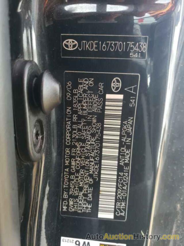 TOYOTA SCION, JTKDE167370175438