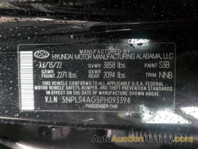 HYUNDAI ELANTRA SEL, 5NPLS4AG5PH093394