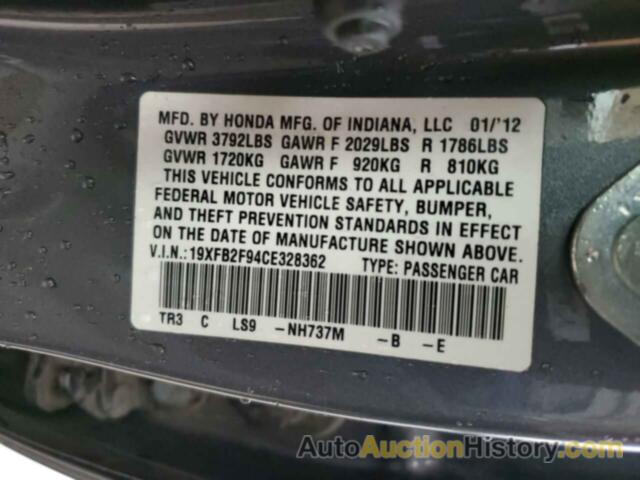 HONDA CIVIC EXL, 19XFB2F94CE328362