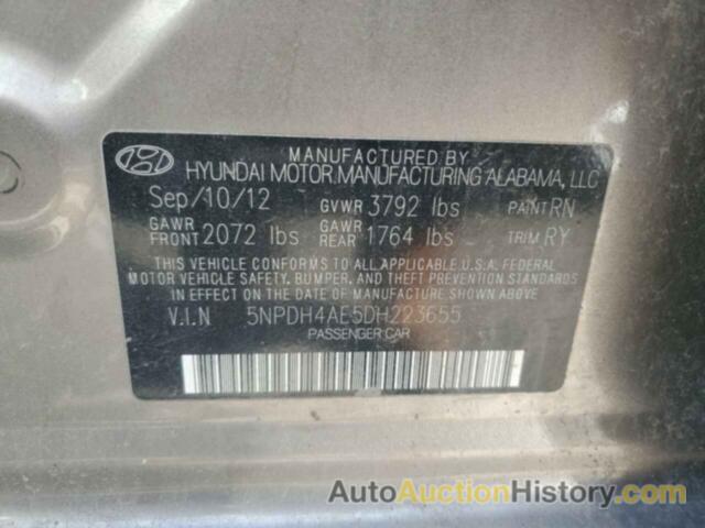 HYUNDAI ELANTRA GLS, 5NPDH4AE5DH223655