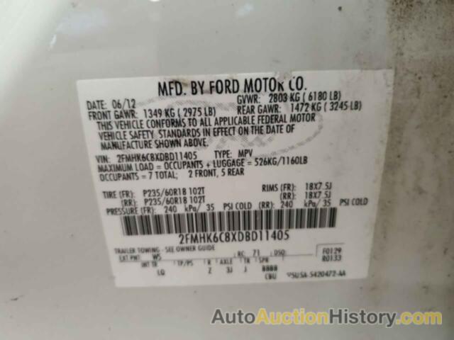 FORD FLEX SEL, 2FMHK6C8XDBD11405