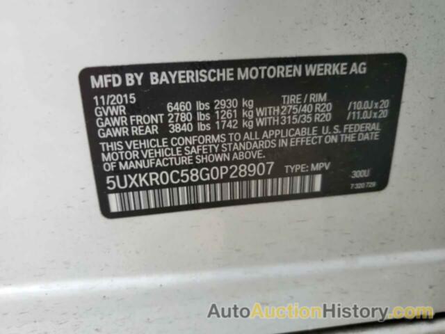 BMW X5 XDRIVE35I, 5UXKR0C58G0P28907