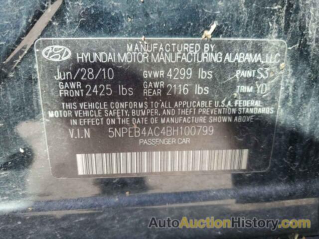 HYUNDAI SONATA GLS, 5NPEB4AC4BH100799