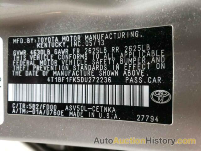 TOYOTA CAMRY L, 4T1BF1FK5DU272236