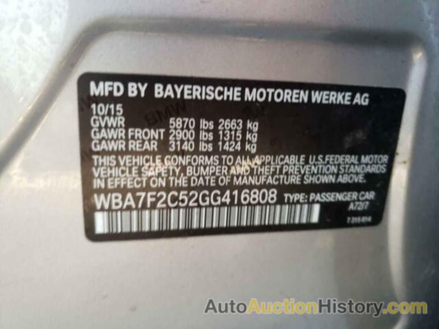 BMW 7 SERIES XI, WBA7F2C52GG416808