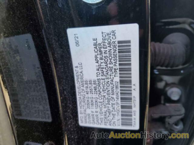 HONDA ACCORD HYBRID, 1HGCV3F14MA018602