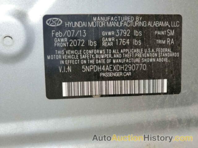 HYUNDAI ELANTRA GLS, 5NPDH4AEXDH290770