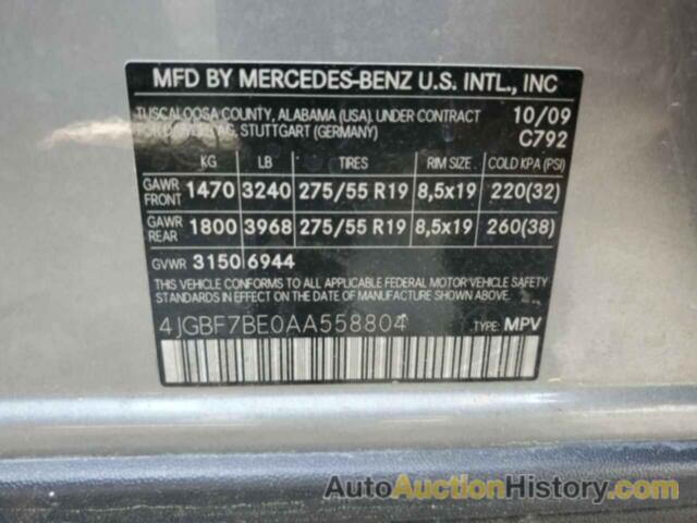 MERCEDES-BENZ GL-CLASS 450 4MATIC, 4JGBF7BE0AA558804