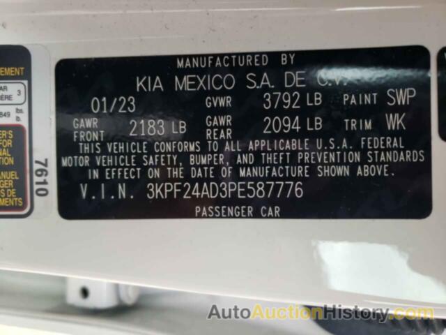 KIA FORTE LX, 3KPF24AD3PE587776