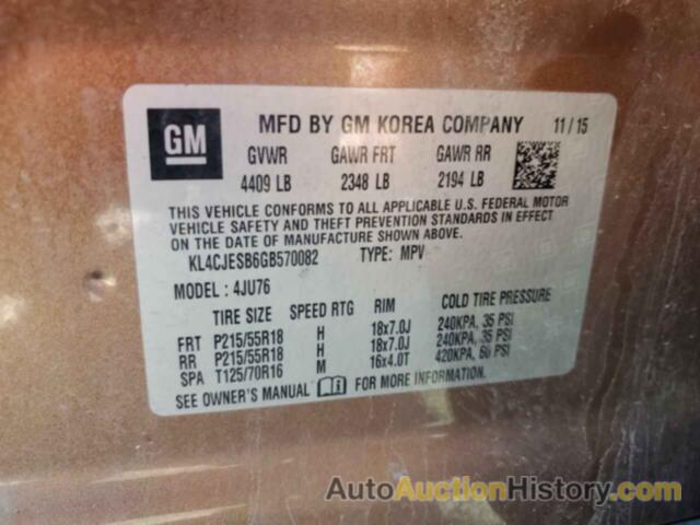 BUICK ENCORE, KL4CJESB6GB570082