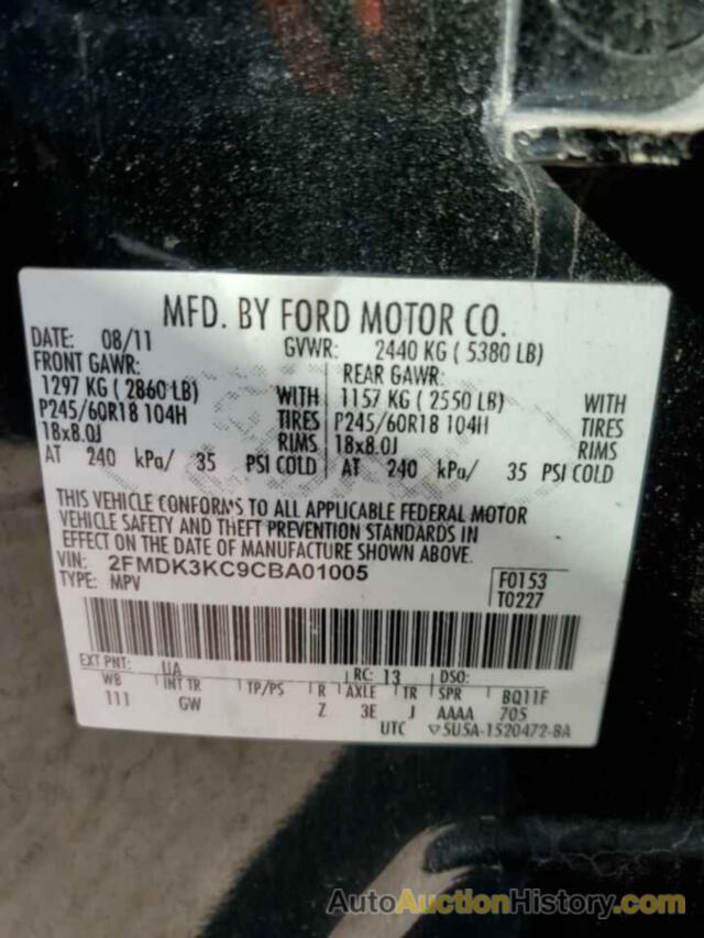 FORD EDGE LIMITED, 2FMDK3KC9CBA01005