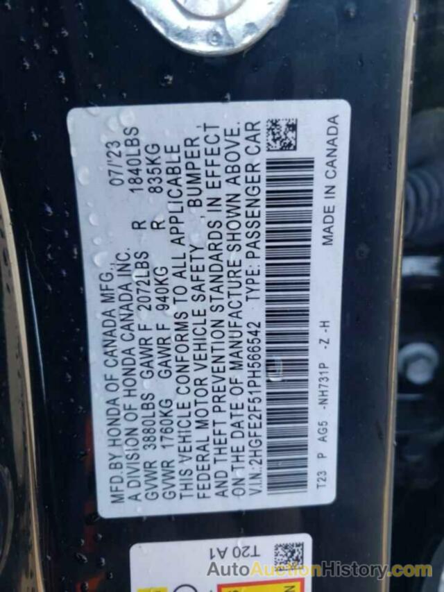 HONDA CIVIC SPORT, 2HGFE2F51PH566542