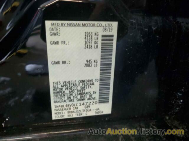 NISSAN ALTIMA S, 1N4BL4BV0LC147220