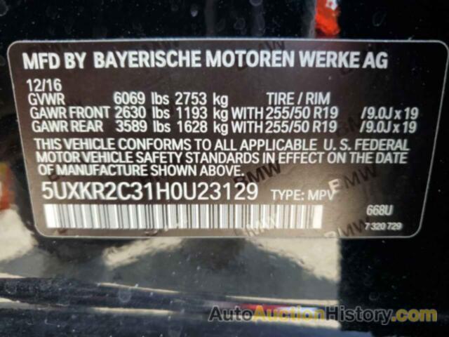 BMW X6 SDRIVE35I, 5UXKR2C31H0U23129