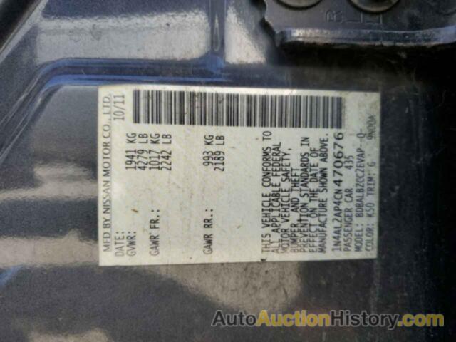 NISSAN ALTIMA BASE, 1N4AL2AP4CN470676