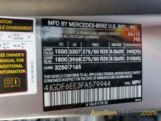 MERCEDES-BENZ GL-CLASS 450 4MATIC, 4JGDF6EE3FA579944