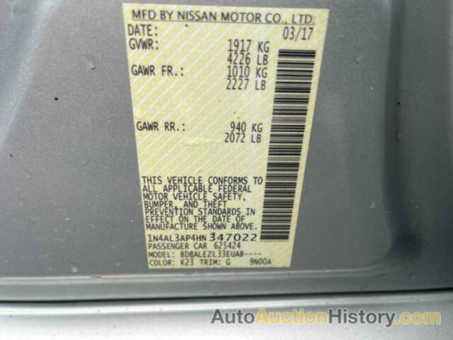 NISSAN ALTIMA 2.5, 1N4AL3AP4HN347022