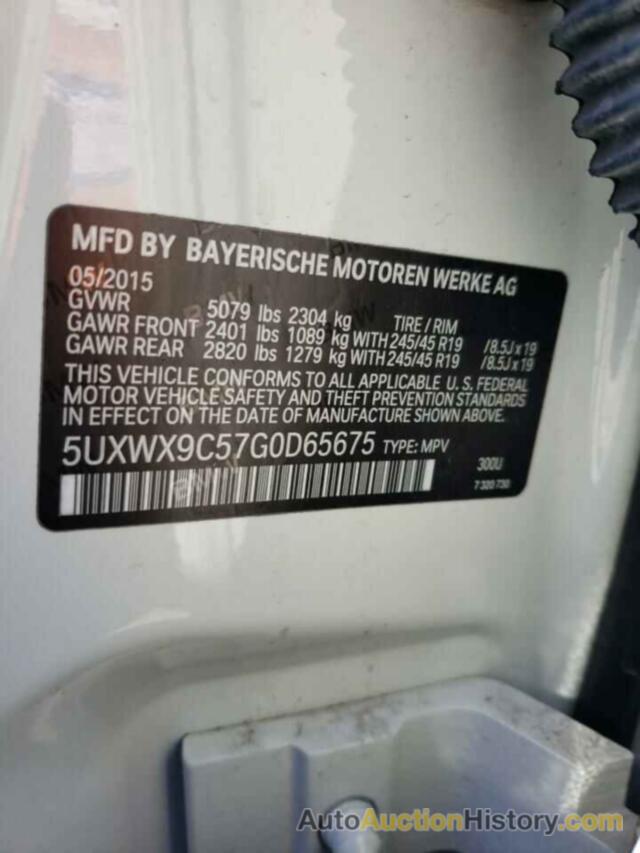 BMW X3 XDRIVE28I, 5UXWX9C57G0D65675