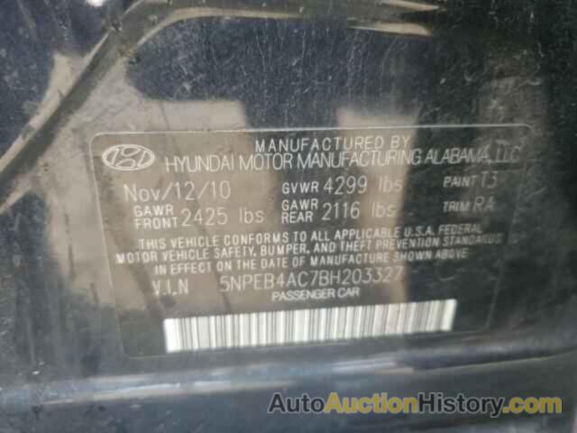 HYUNDAI SONATA GLS, 5NPEB4AC7BH203327