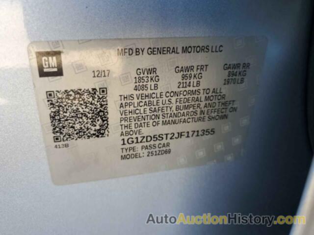 CHEVROLET MALIBU LT, 1G1ZD5ST2JF171355