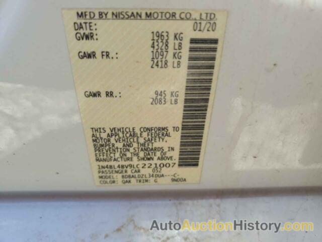 NISSAN ALTIMA S, 1N4BL4BV9LC221007