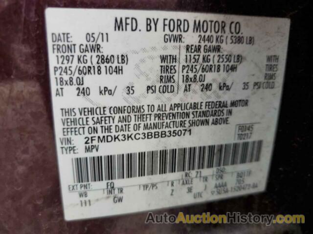 FORD EDGE LIMITED, 2FMDK3KC3BBB35071