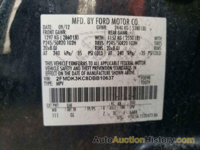 FORD EDGE LIMITED, 2FMDK3KC8DBB10637