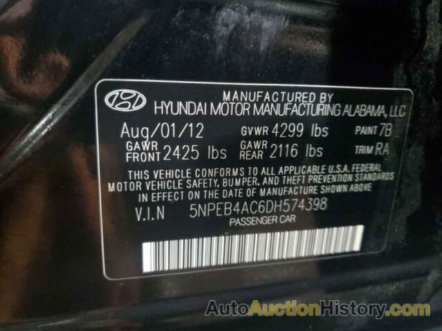 HYUNDAI SONATA GLS, 5NPEB4AC6DH574398