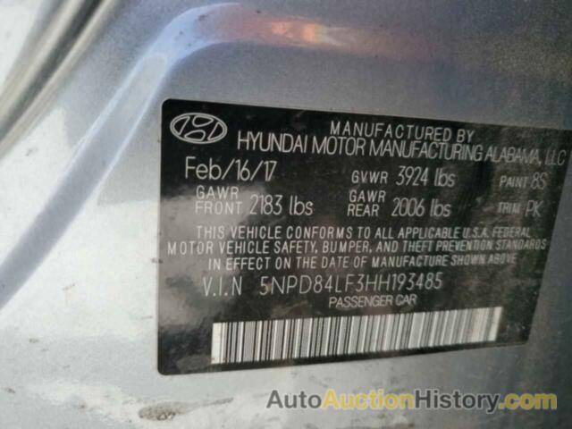 HYUNDAI ELANTRA SE, 5NPD84LF3HH193485