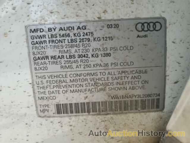 AUDI Q5 PREMIUM PLUS, WA1BNAFY3L2080734