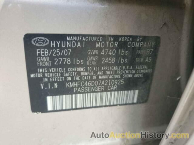 HYUNDAI AZERA GLS, KMHFC46D07A210925