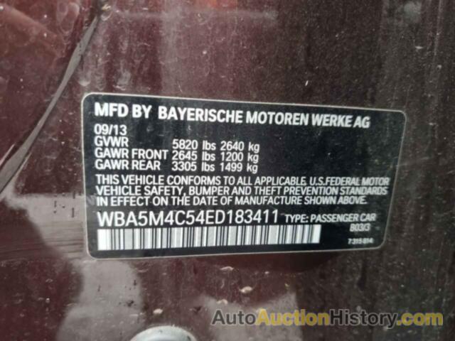 BMW 5 SERIES XIGT, WBA5M4C54ED183411